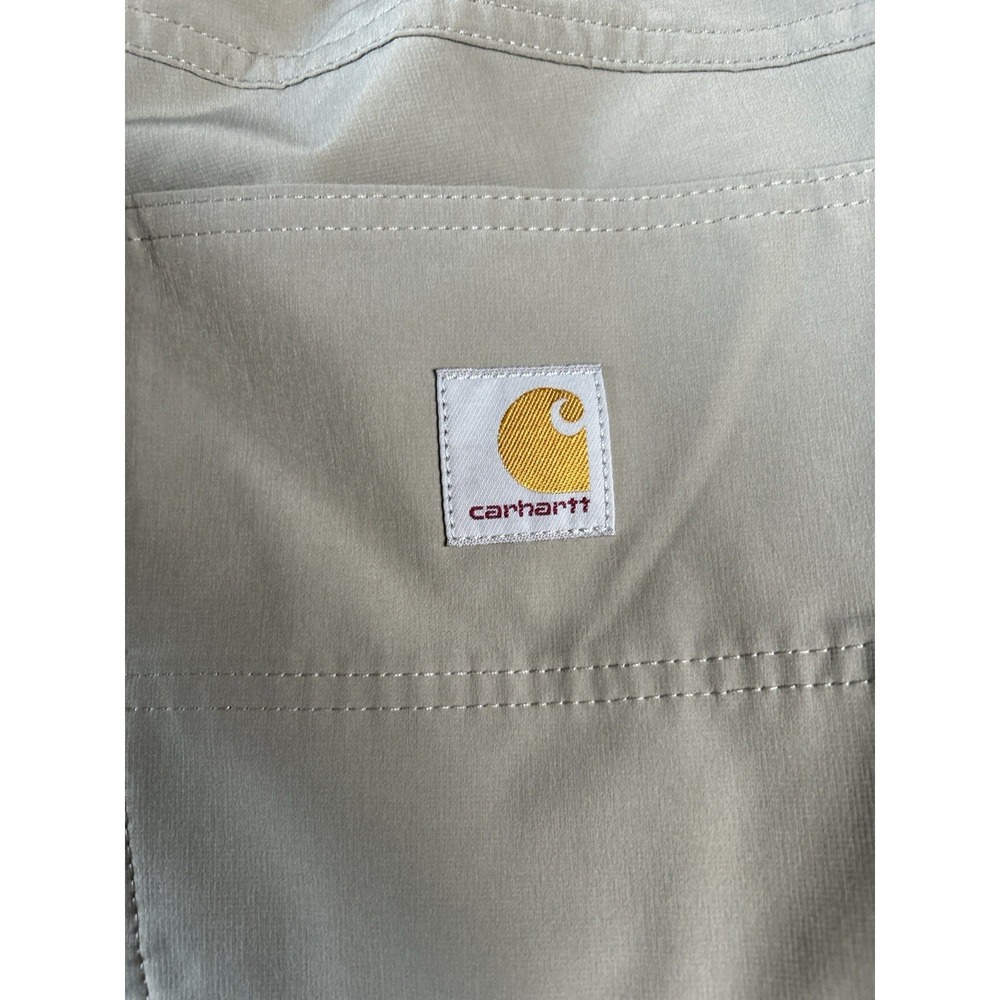 Carhartt Mens Relaxed Fit Ripstop Cargo Khaki Workwear Shorts Size L 36 - Picture 7 of 8